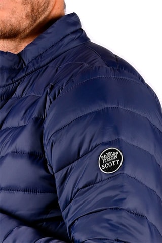 Gewatteerde Jas Trenton Zwart - Blauw