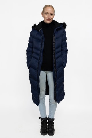 Doudoune à capuche Dorina  - Bleu et noir