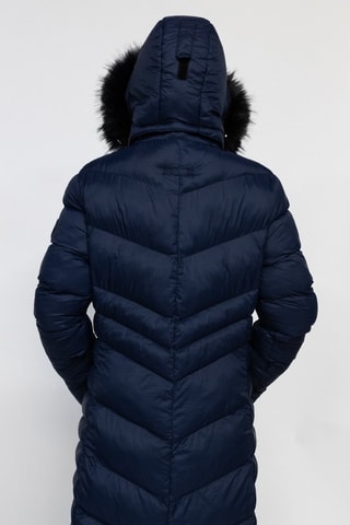 Doudoune à capuche Dorina  - Bleu et noir