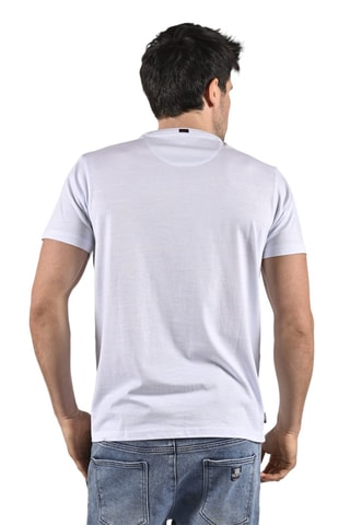 T-shirt - Blanc et bleu