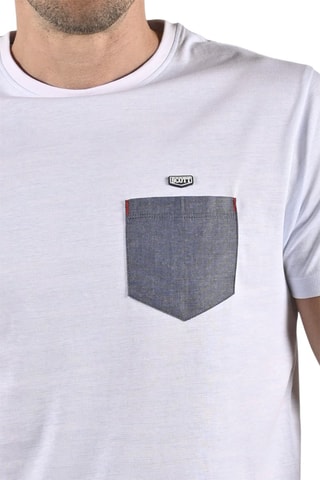 T-shirt - Blanc et bleu