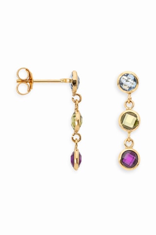 Oorbellen Precious - Geelgoud en Peridot