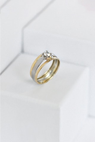 Ring Mael  Geelgoud en Witgoud