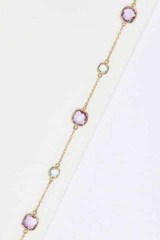 Armband Pépites Geelgoud, Amethisten en Topazen