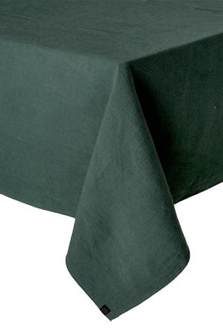 Nappe rectangulaire en lin Zilia - Vert foncé