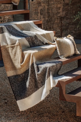 Plaid en laine Calypso - Gold - 130 x 200 cm