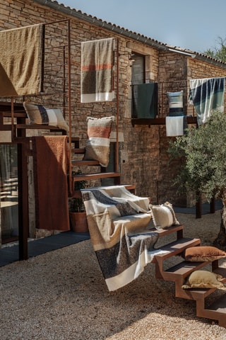 Plaid en laine Calypso - Gold - 130 x 200 cm