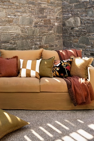 Plaid en laine Aspen - Brick - 130 x 200 cm