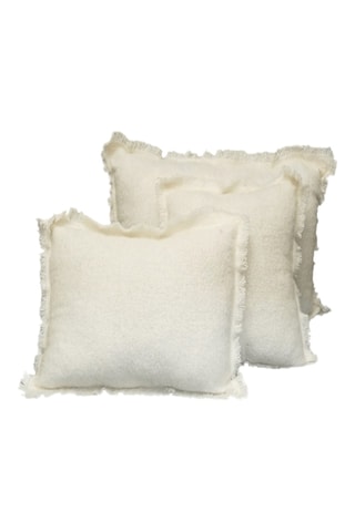 Housse de coussin en laine Aspen - Ivoire - 45 x 45 cm
