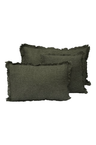 Housse de coussin en laine Aspen - Kaki - 40 x 60 cm