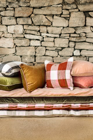 Housse de coussin en lin Palma - Brick - 45 x 45 cm