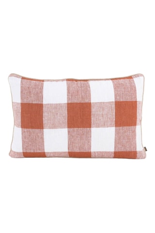Housse de coussin en lin Palma - Brick - 45 x 60 cm