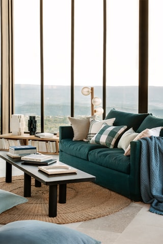 Housse de coussin en lin Palma - Pigeon - 45 x 45 cm