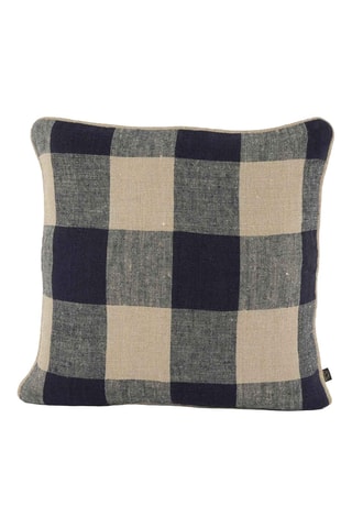 Housse de coussin en lin Palma - Encre - 45 x 45 cm