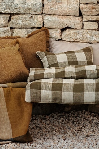 Housse de coussin en lin Palma - Gold - 50 x 80 cm