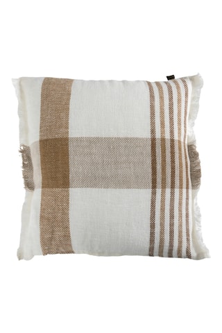 Housse de coussin en lin Aalborg - Tabac - 45 x 45 cm