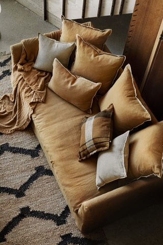 Housse de coussin en lin Aalborg - Gold - 45 x 45 cm