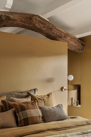 Housse de coussin en lin Aalborg - Gold - 50 x 80 cm