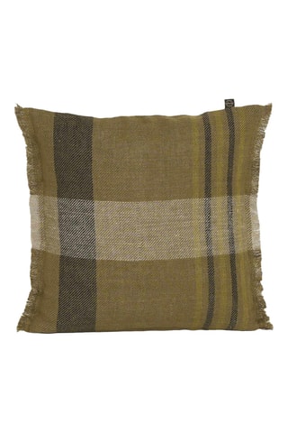 Housse de coussin en lin Aalborg - Kaki - 45 x 45 cm