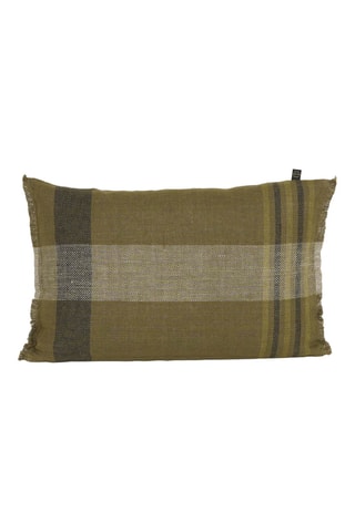 Housse de coussin en lin Aalborg - Kaki - 50 x 80 cm