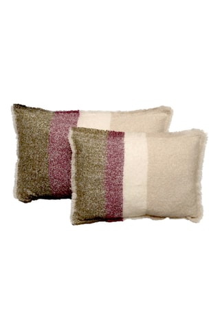 Housse de coussin en laine Calypso - Framboise - 50 x 80 cm