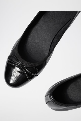 Ballerines en cuir Diane - Noir