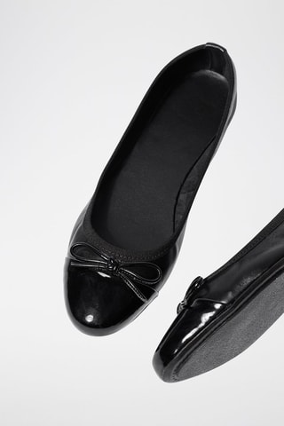 Ballerines en cuir Diane - Noir