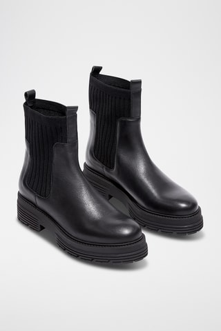 Leren Chelsea Boots Celune - Zwart