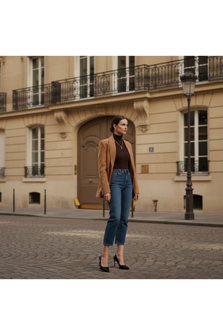 Escarpins en cuir verni Manon - Noir