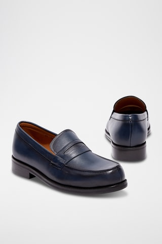 Mocassins en cuir Aurelian - Bleu marine