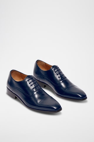 Richelieus en cuir Edran - Bleu marine