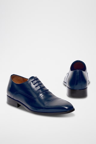 Richelieus en cuir Edran - Bleu marine