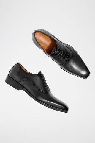 Richelieus en cuir Lucen - Noir