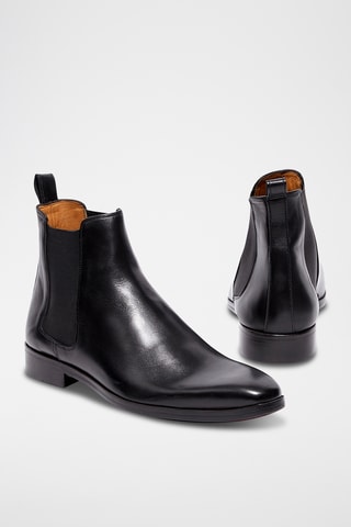 Boots Chelsea en cuir Taren - Noir