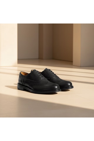 Richelieus en cuir Lioren - Noir