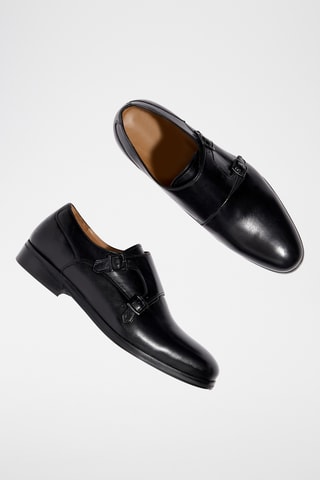 Derbys à boucles en cuir Aural - Noir