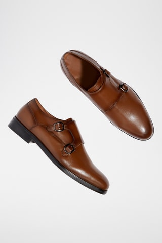 Derbys à boucles en cuir Aural - Marron