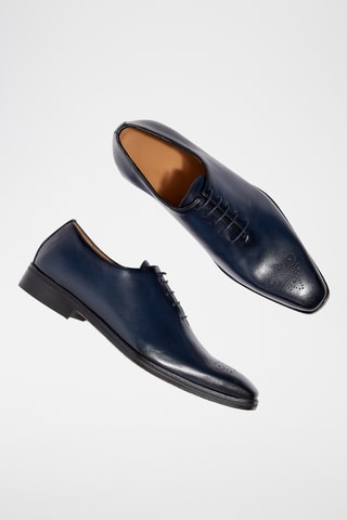 Richelieus en cuir Cerian - Bleu marine