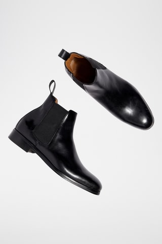 Boots Chelsea en cuir Maren - Noir