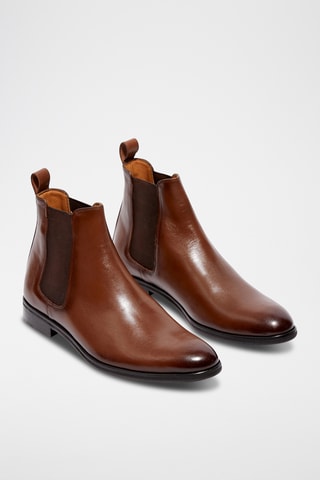 Boots Chelsea en cuir Maren - Marron