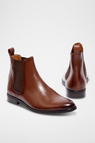 Boots Chelsea en cuir Maren - Marron