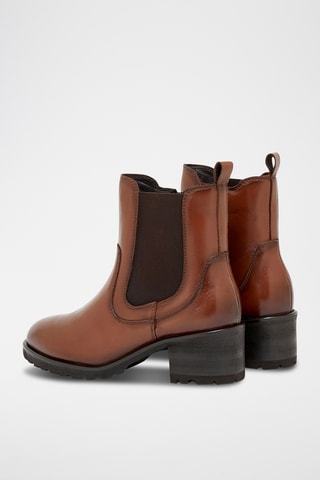 Lakleren Enkellaarzen Eni - Camel