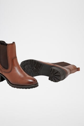 Lakleren Enkellaarzen Eni - Camel