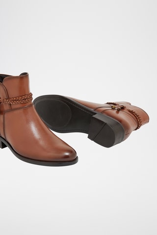 Bottines en cuir Ena - Camel