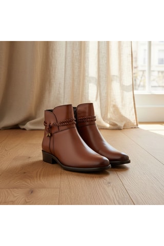 Bottines en cuir Ena - Camel