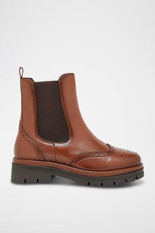 Leren Chelsea Boots Viva - Camel
