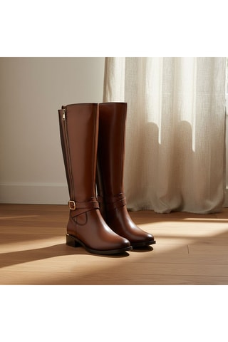 Bottes en cuir Mera - Camel
