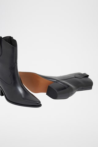 Leren Enkellaarzen Nymia - Zwart