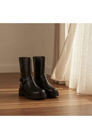 Leren Enkellaarzen Zephira - Zwart