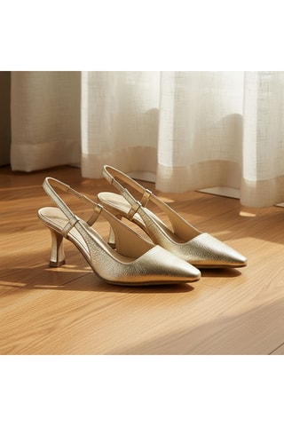 Escarpins en cuir Sayuri - Doré